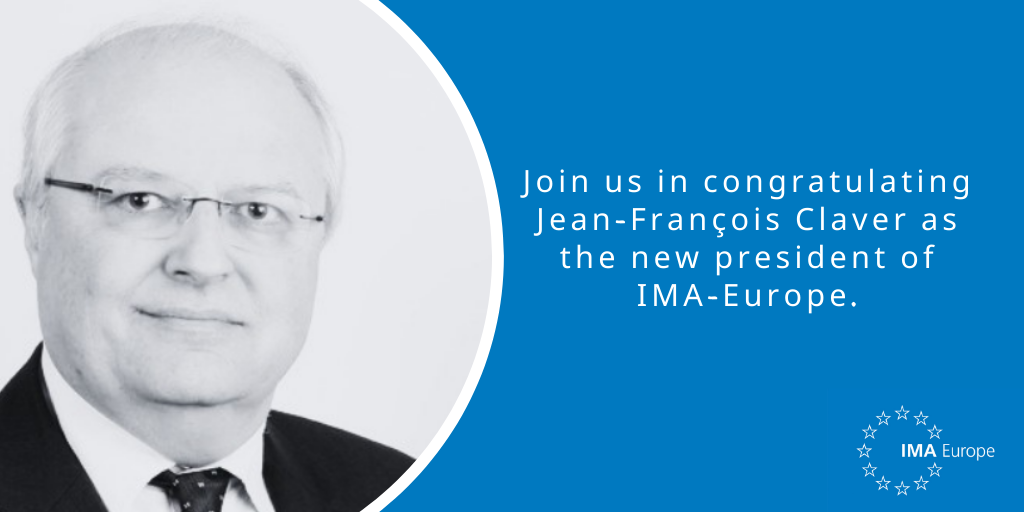 A warm welcome to Jean-François Claver, IMA-Europe new president