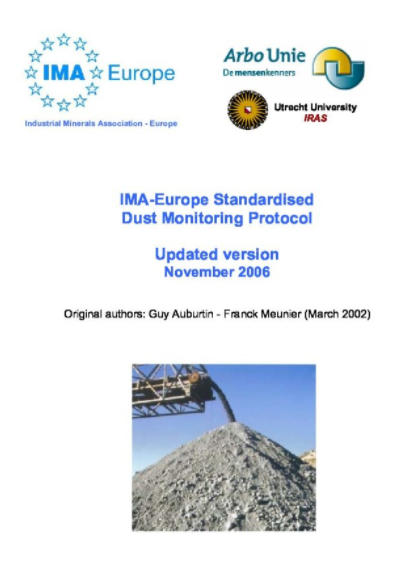 IMA-Europe Standardised Dust Monitor Protocol